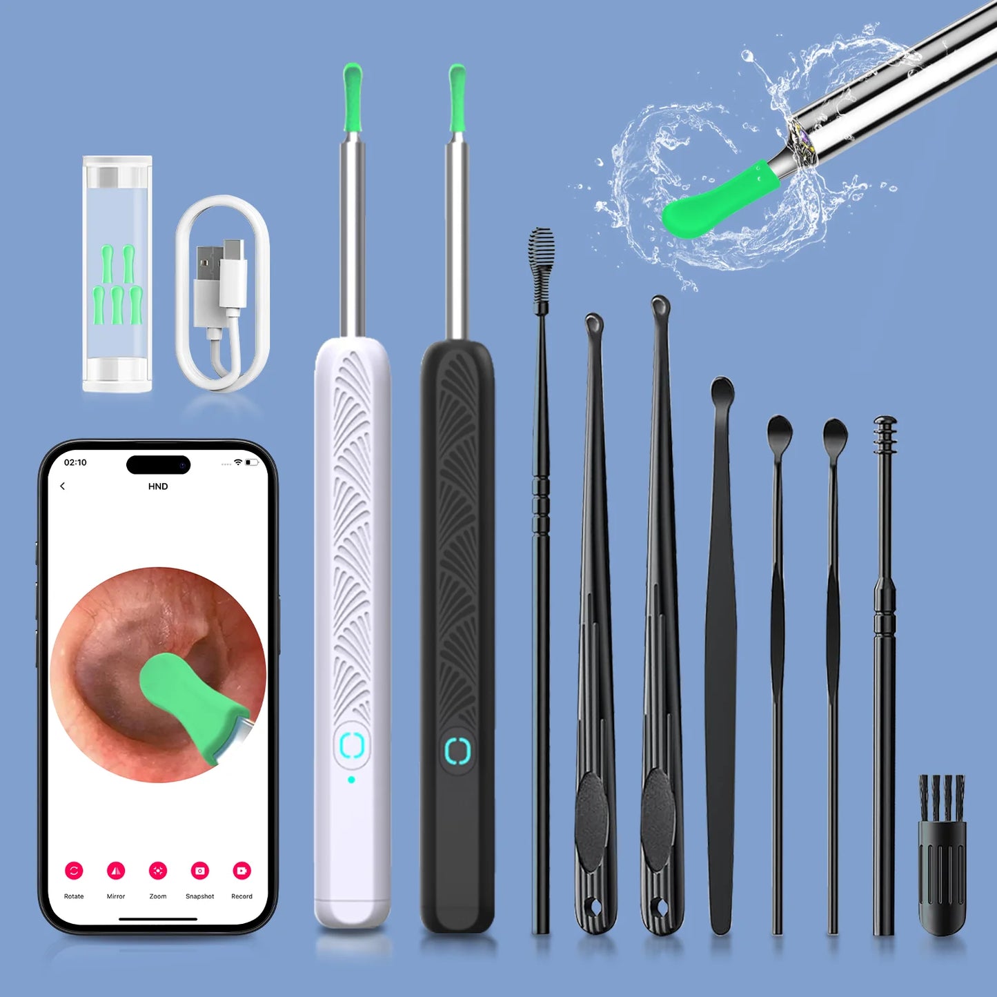 Wireless HD Ear Camera Otoscope – Wax Removal Kit