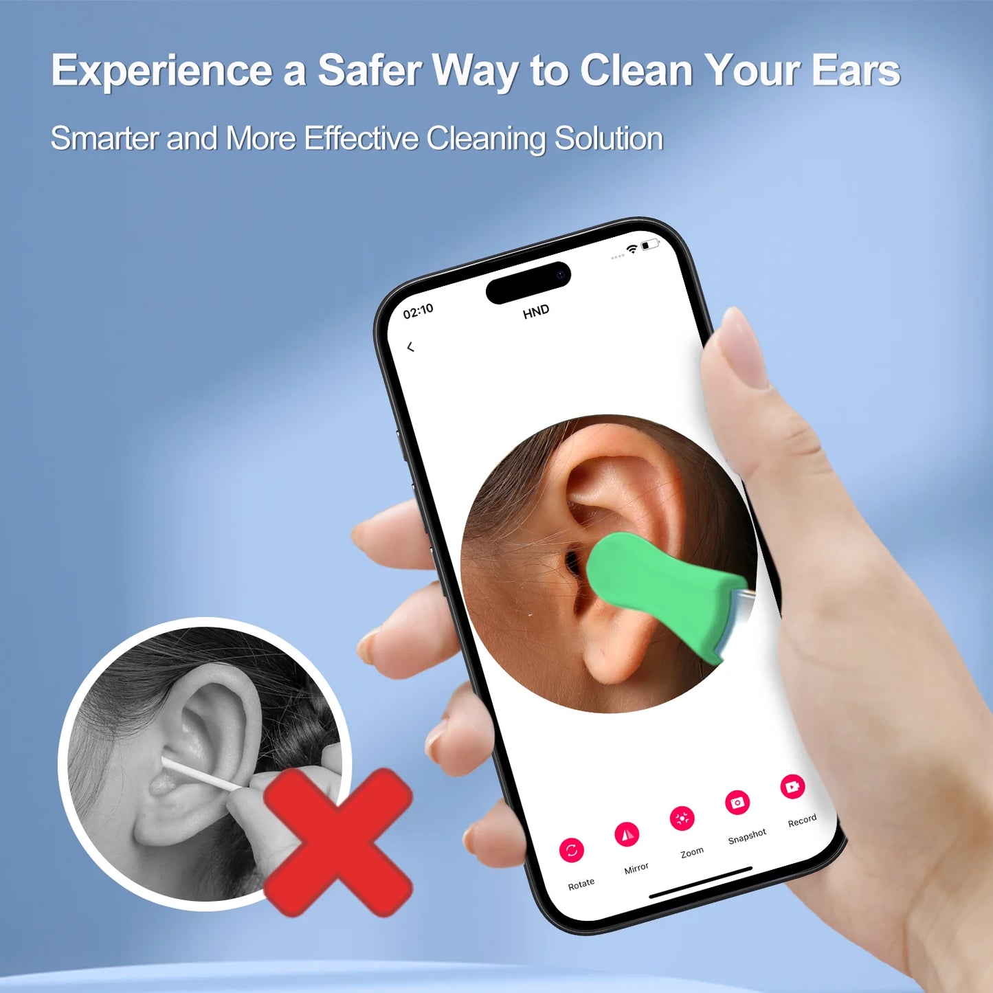 Wireless HD Ear Camera Otoscope – Wax Removal Kit