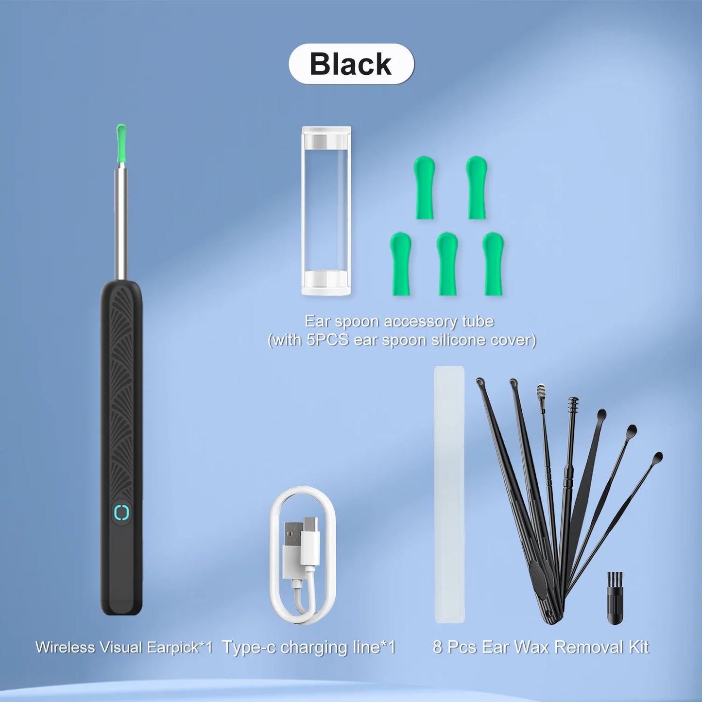 Wireless HD Ear Camera Otoscope – Wax Removal Kit